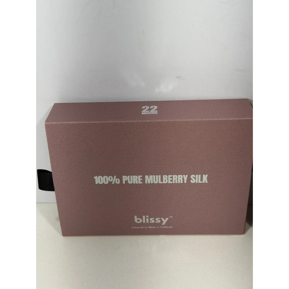 Blissy 100% Pure Mulberry Silk Pillowcase 22 Momme Rose Gold Standard Set of 2